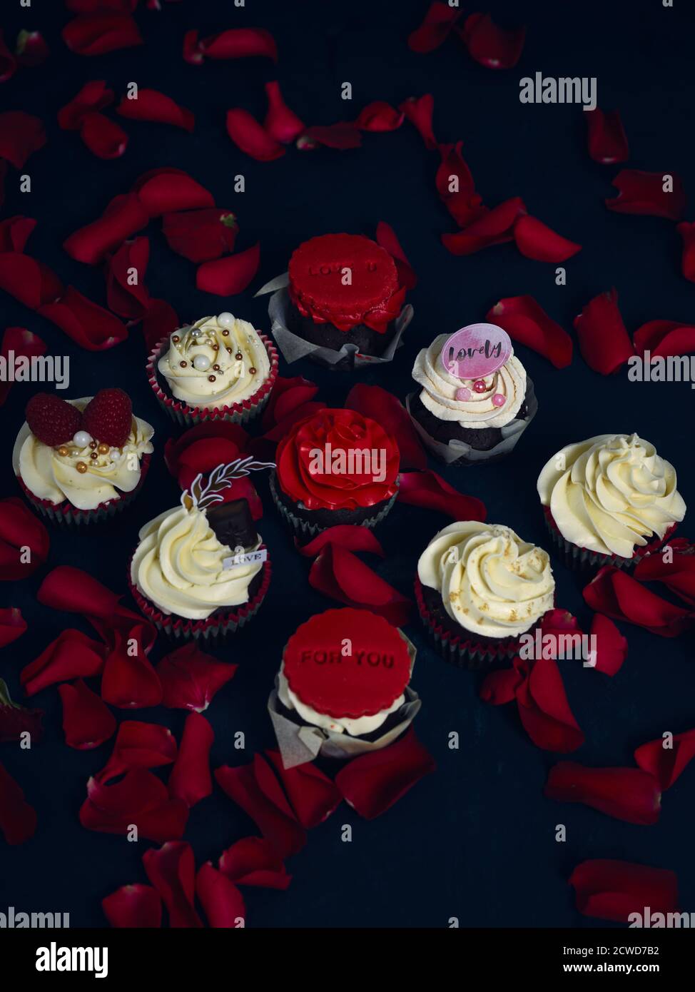Saint-Valentin gâteau au chocolat Banque D'Images