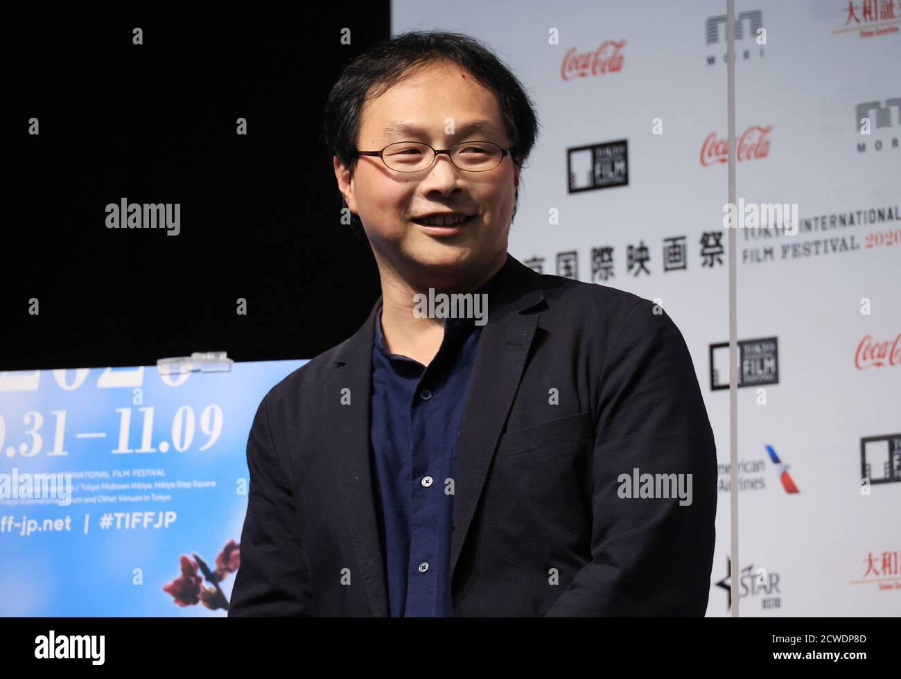 Tokyo, Japon. 29 septembre 2020. Le réalisateur japonais Koji Fukada prend la parole lors de la présentation en ligne du Tokyo International film Festival 2020 à Tokyo, le mardi 29 septembre 2020. Le Festival international du film de Tokyo 2020 aura lieu du 31 octobre au 9 novembre. Credit: Yoshio Tsunoda/AFLO/Alay Live News Banque D'Images