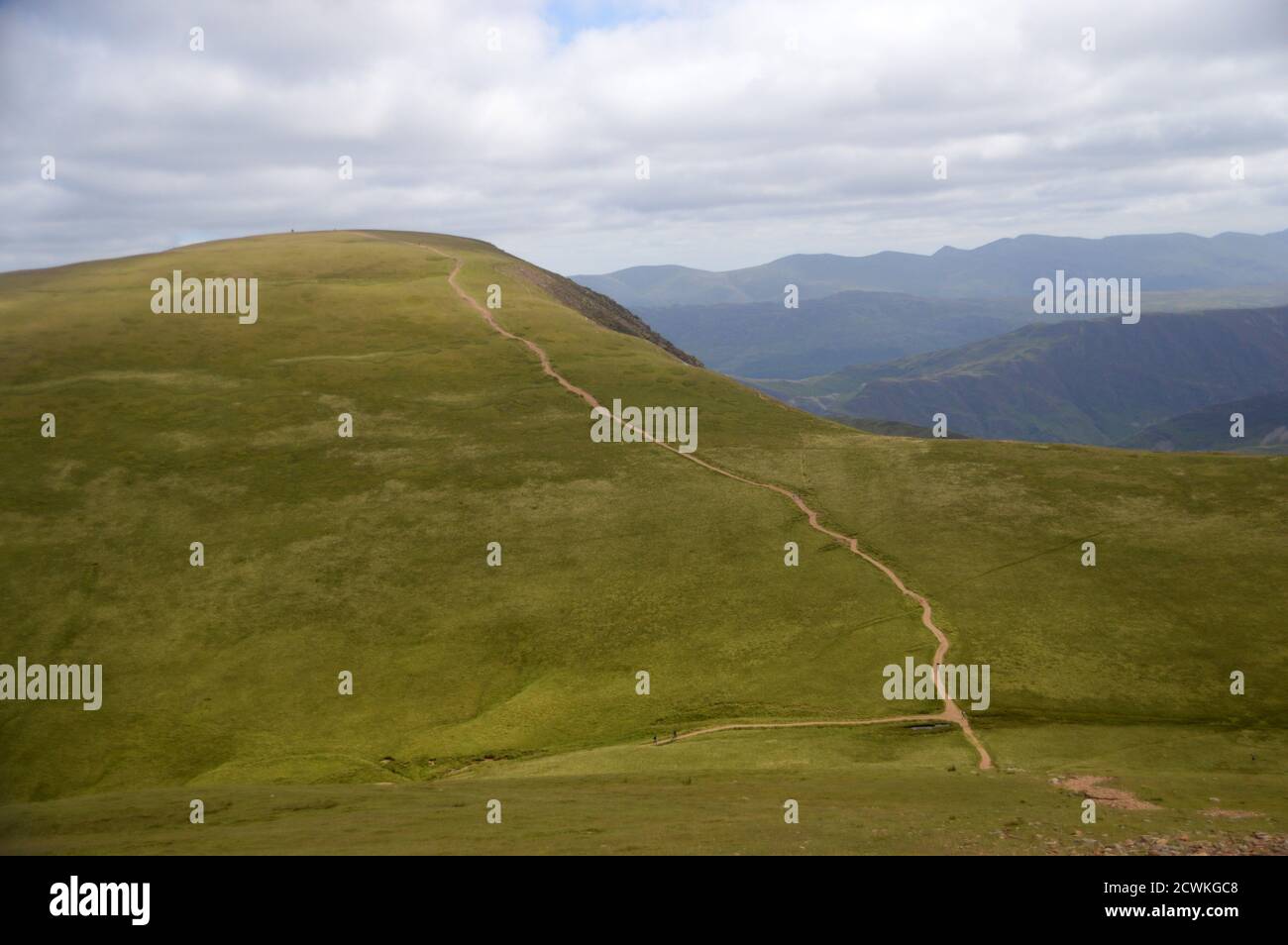 Au sommet de la Coledale Hause Path Junction et de la Wainwright 'Eel Crag' (Crag Hill) de 'Grasmoor' dans le parc national de Lake District, Cumbria. ROYAUME-UNI. Banque D'Images