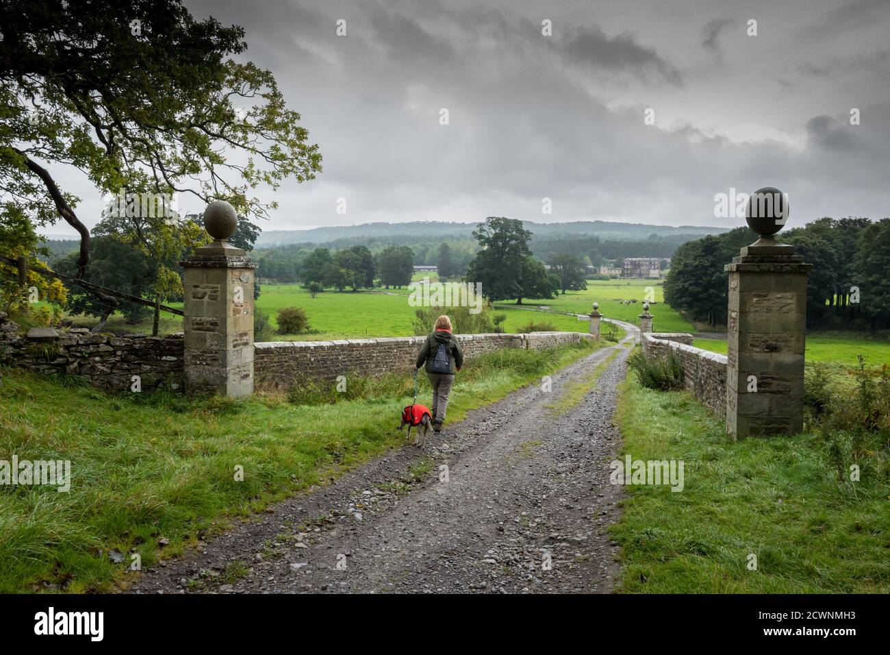 Bolton Hall, une maison de campagne près de Preston-sous-Scar, Richmondshire, North Yorkshire, Angleterre, Wensleydale. Banque D'Images