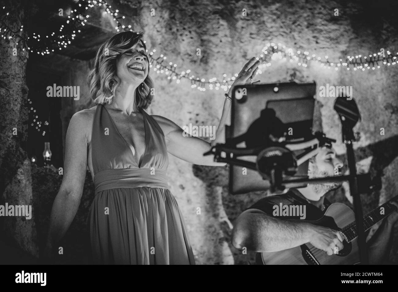 Vlatos Jazz World Music Festival 2020 tenu à Creta, Grèce Banque D'Images