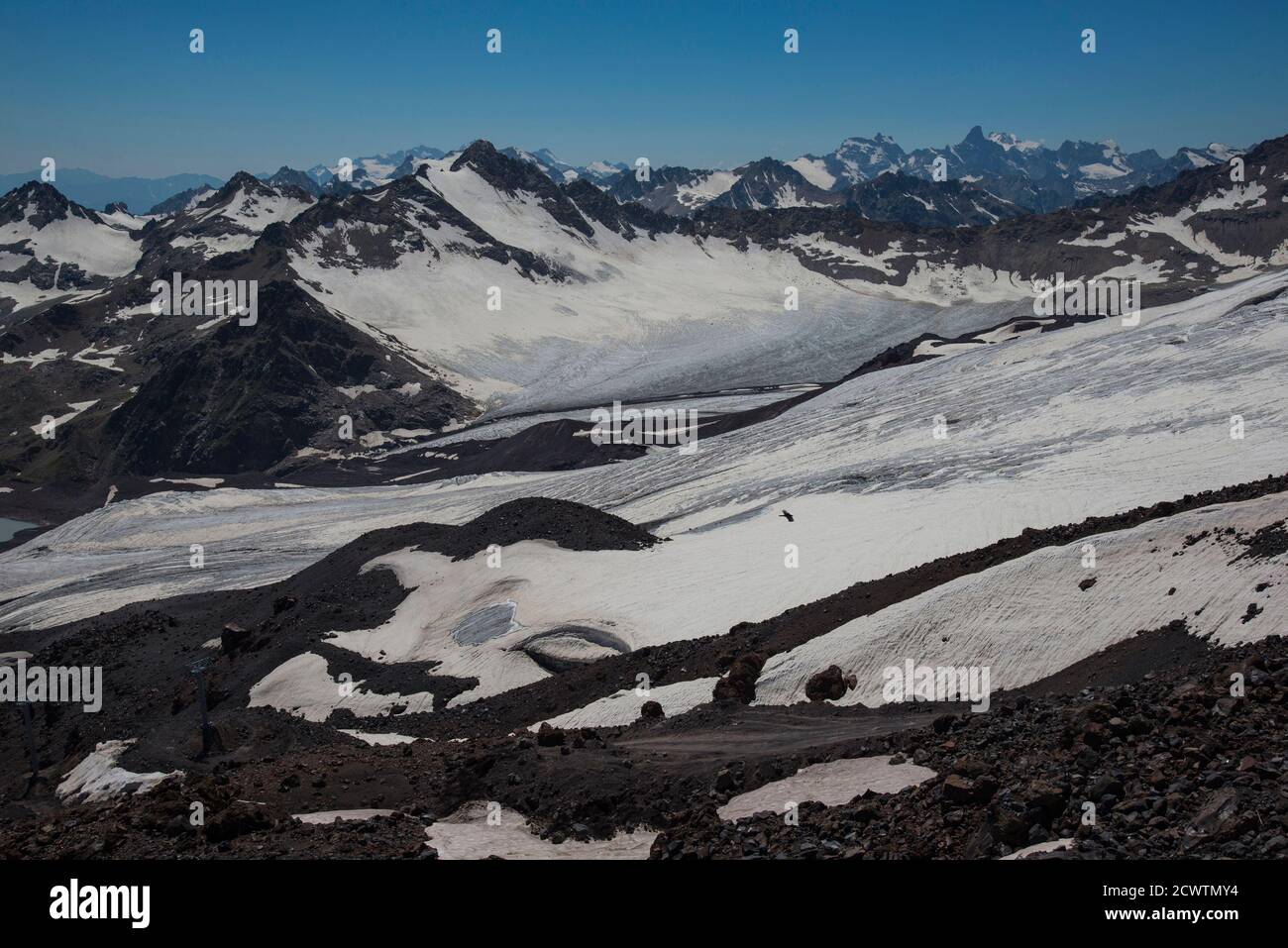 Mount Elbrus, Caucase, Fédération de Russie Banque D'Images