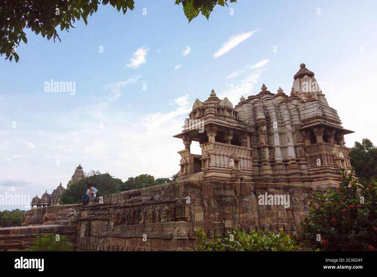 Khajuraho, Madhya Pradesh, Inde : Temple de Chitragupta du XIe siècle de Surya (Dieu du soleil), partie du Groupe de Chande de Khajuraho, site du patrimoine mondial de l'UNESCO Banque D'Images