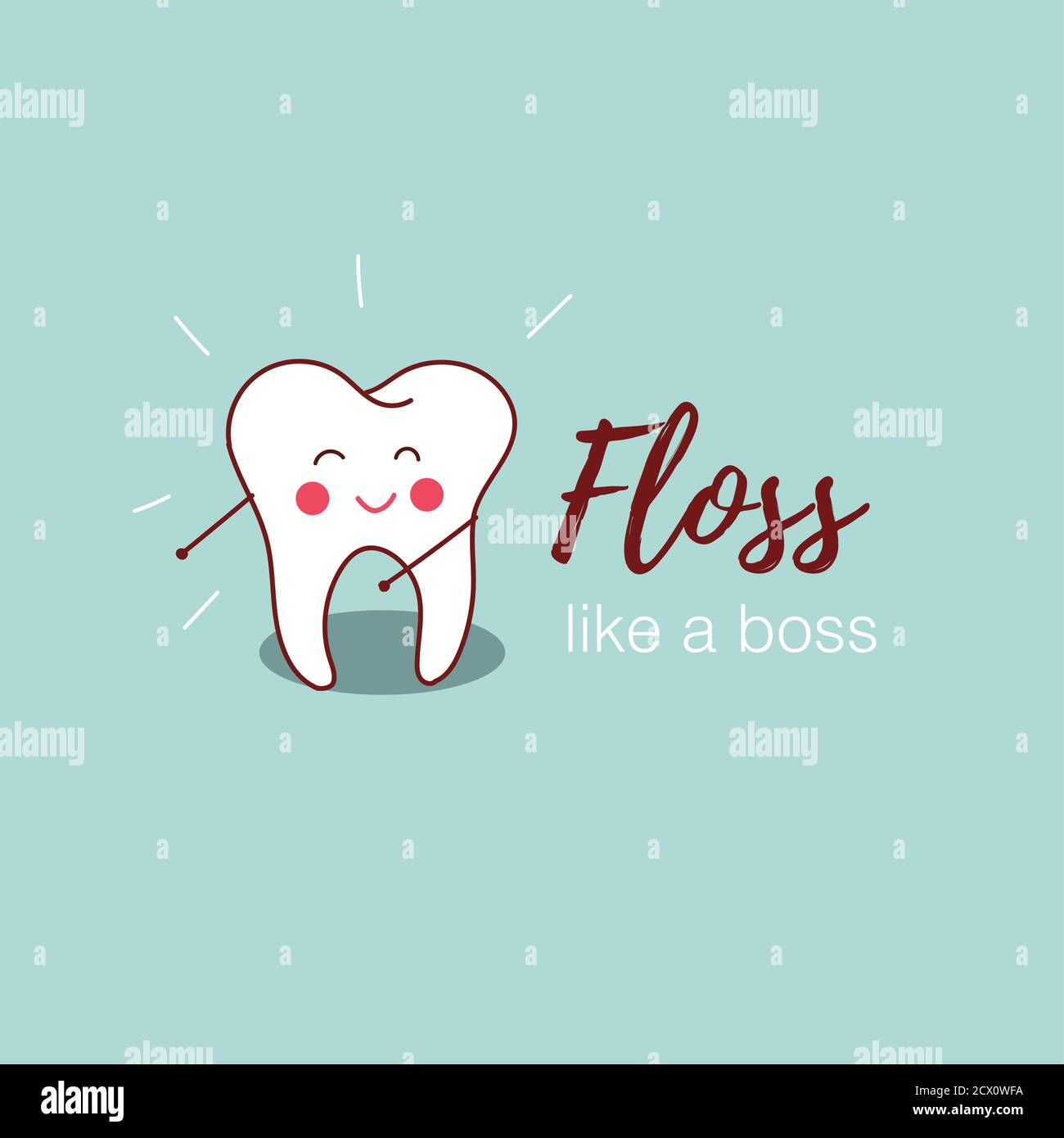Soie dentaire comme un bossage. Illustration vectorielle de Dancing tooth pour carte de vœux Illustration de Vecteur Soie dentaire comme un bossage. Illustration vectorielle de Dancing tooth pour carte de vœux Illustration de Vecteur