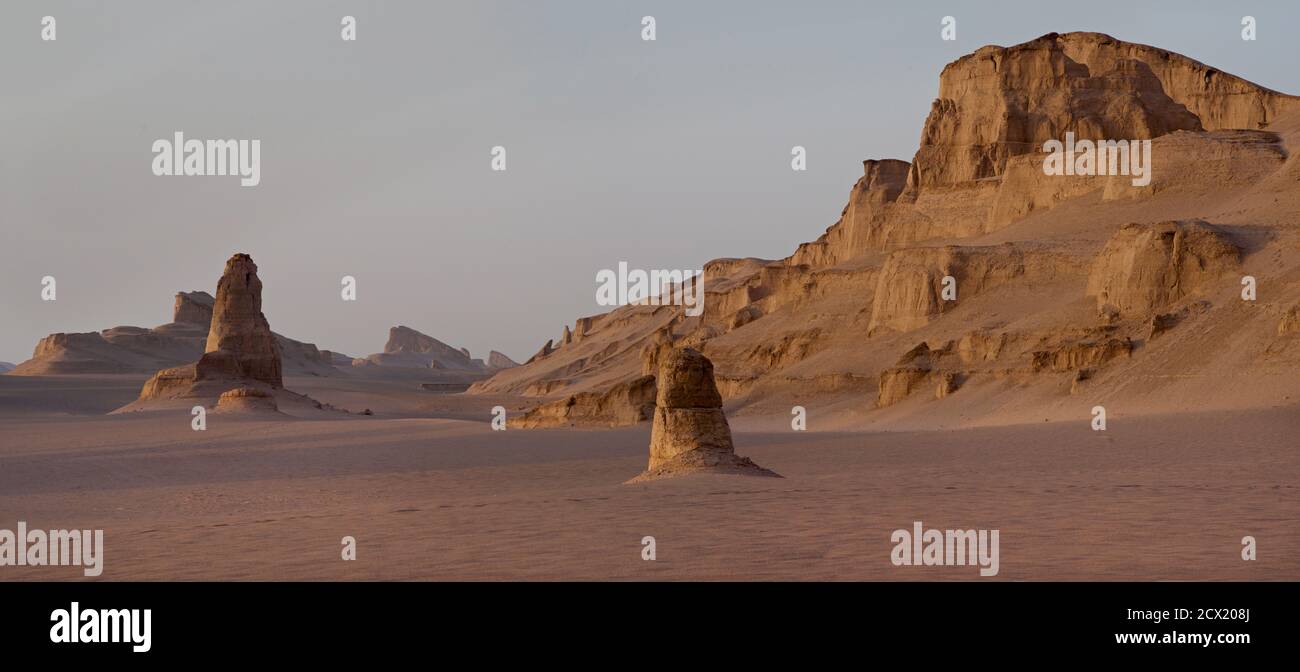 Kaluts la région du désert du Lut. Le meilleur endroit sur terre. L'Iran Banque D'Images