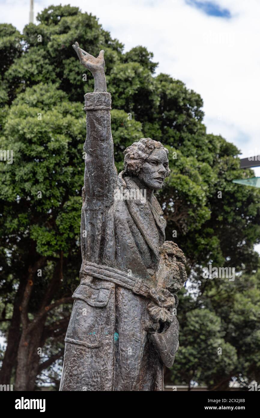 Auckland, Nouvelle-Zélande : Mémorial de la plus célèbre Aviatrix JEAN BATTEN de Nouvelle-Zélande (1909 - 1982) en face de l'aéroport international d'Auckland. Banque D'Images