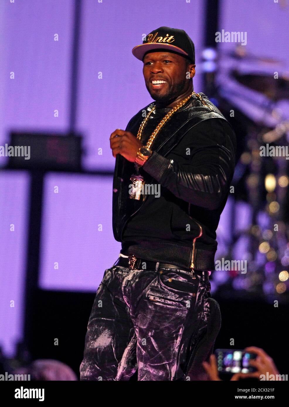 Rapper 50 cent se produit lors du festival de musique iHeartRadio 2014 à Las Vegas, Nevada, le 20 septembre 2014. REUTERS/Steve Marcus (ETATS-UNIS - Tags: ENTERTAINMENT) Banque D'Images