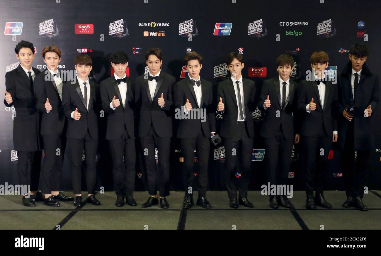 Members Of South Korean Chinese Pop Groups Exo K And Exo M Attend A News Conference Before The 14 Mnet Asian Music Awards Mama In Hong Kong December 3 14 Reuters Tyrone Siu China s