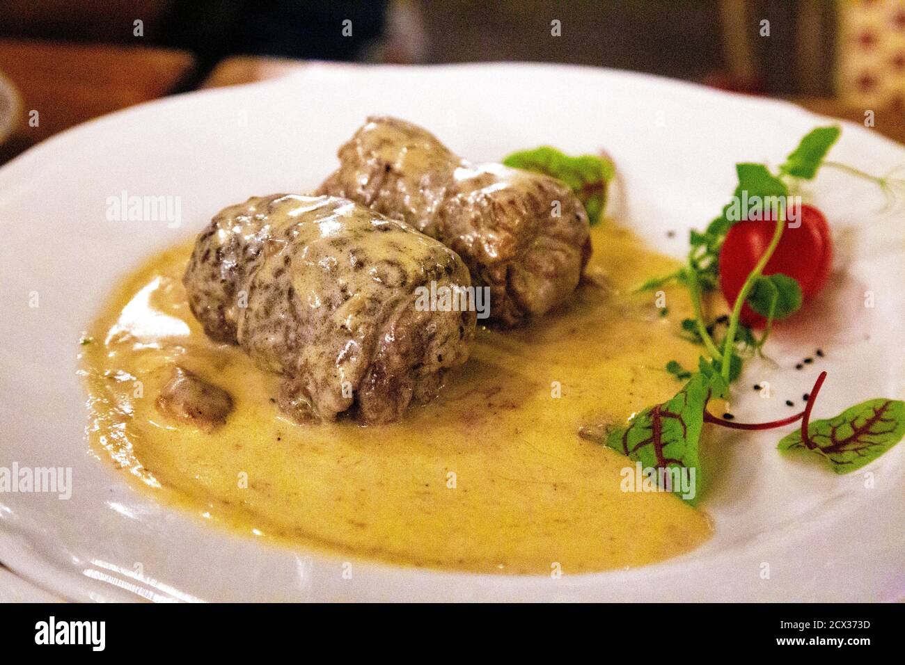 Restaurant à thème communiste Oberża pod Czerwonym Wieprzem, Varsovie, Pologne Banque D'Images