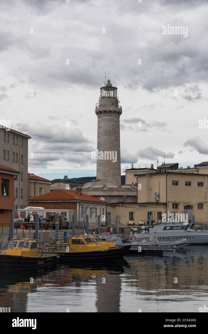 Phare de Lanterna à Trieste, Friuli Venezia Giulia, Italie Banque D'Images