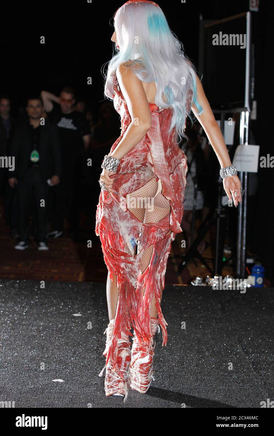 Lady Gaga Fashion Meat Dress Raw Meat Dress Red Carpet Raw Meat