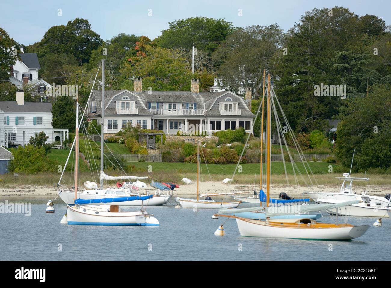 Village de Vineyard Haven, Marthas Vineyard, Cape Cod, Massachusetts, Nouvelle-Angleterre, côte est, comté de Dukes, États-Unis.., Vineyard Haven Banque D'Images