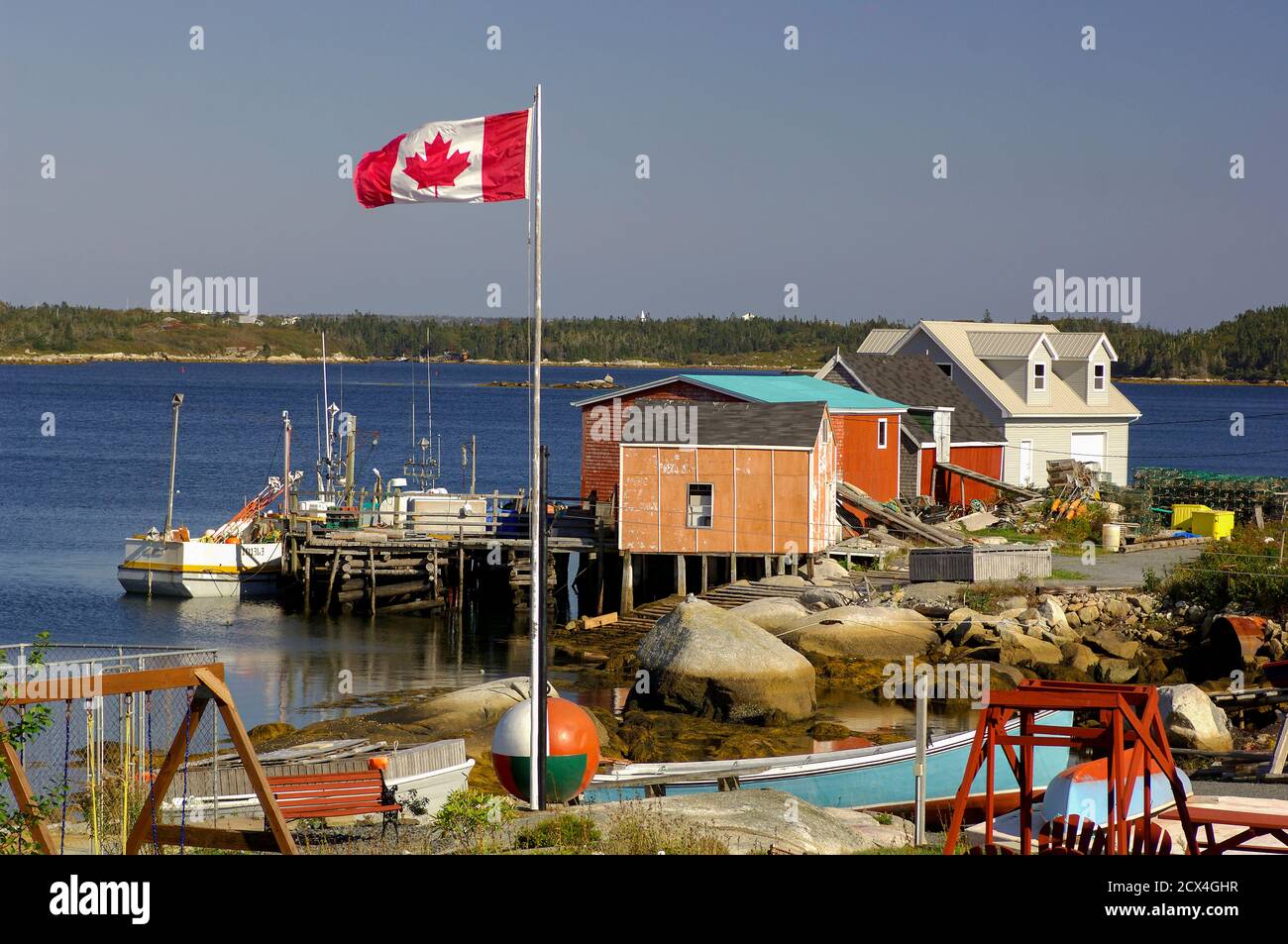 Canada, Maritimes, Nouvelle-Écosse, Municipalité régionale de Halifax de la Nouvelle-Écosse, baie St. Margarets, West Dover, Banque D'Images