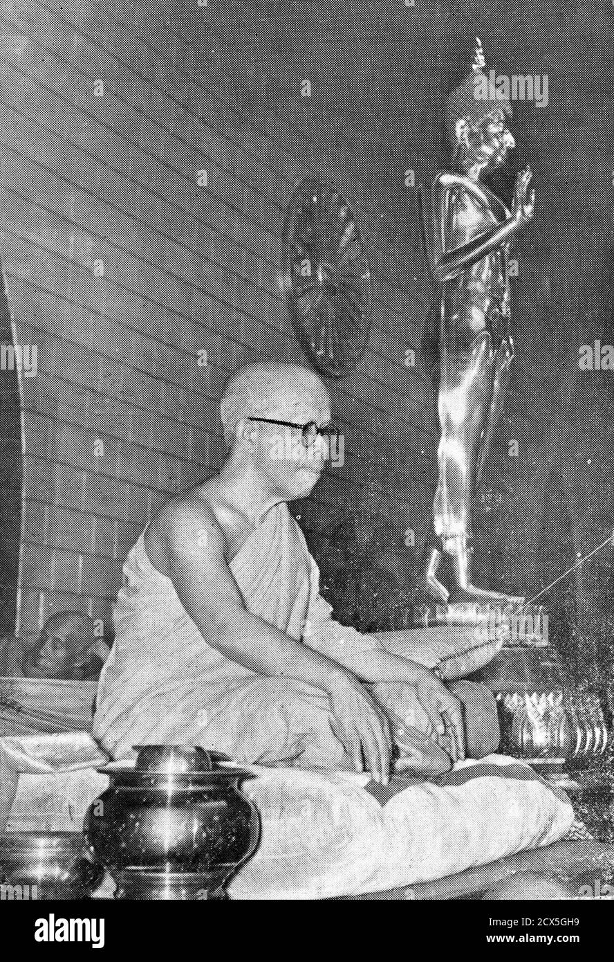 Légende originale: Vajirañāṇavongs, Patriarche suprême de la Sangha bouddhiste thaïlandaise à Rangoon au 6ème conseil Banque D'Images