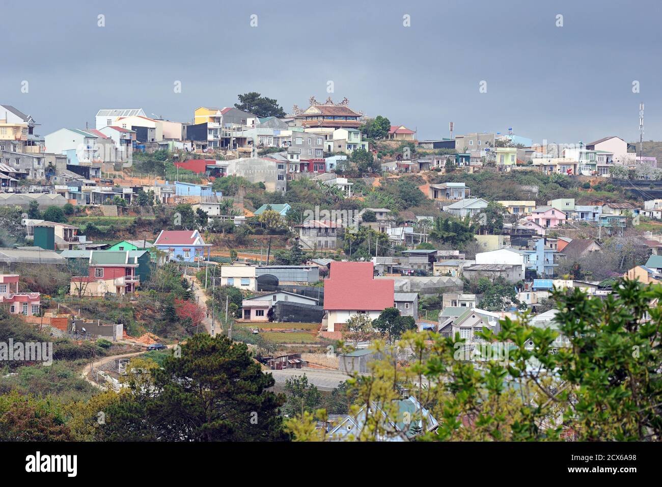 L'étalement urbain au Vietnam. Banque D'Images