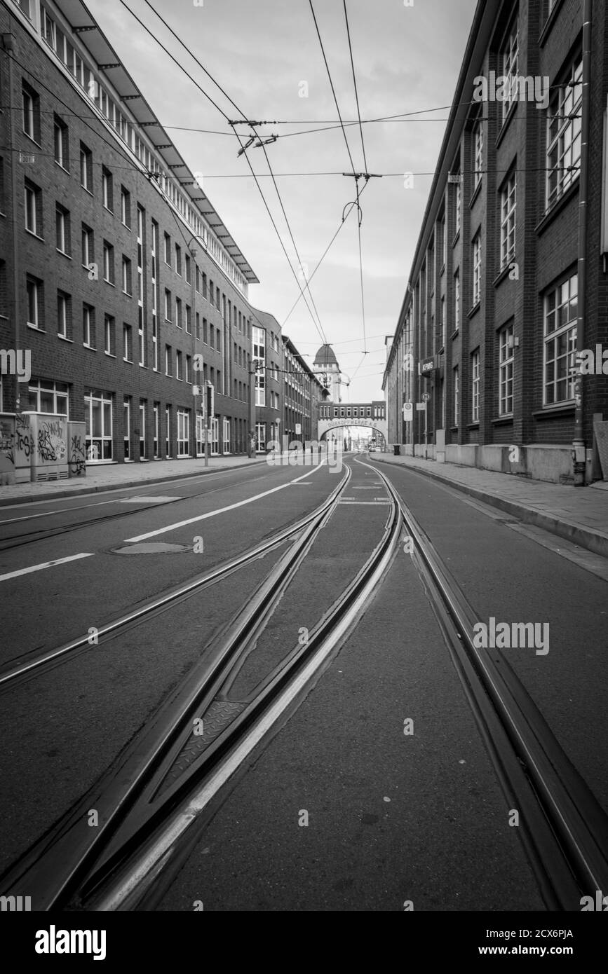 Lignes de tramway Bielefeld Banque D'Images