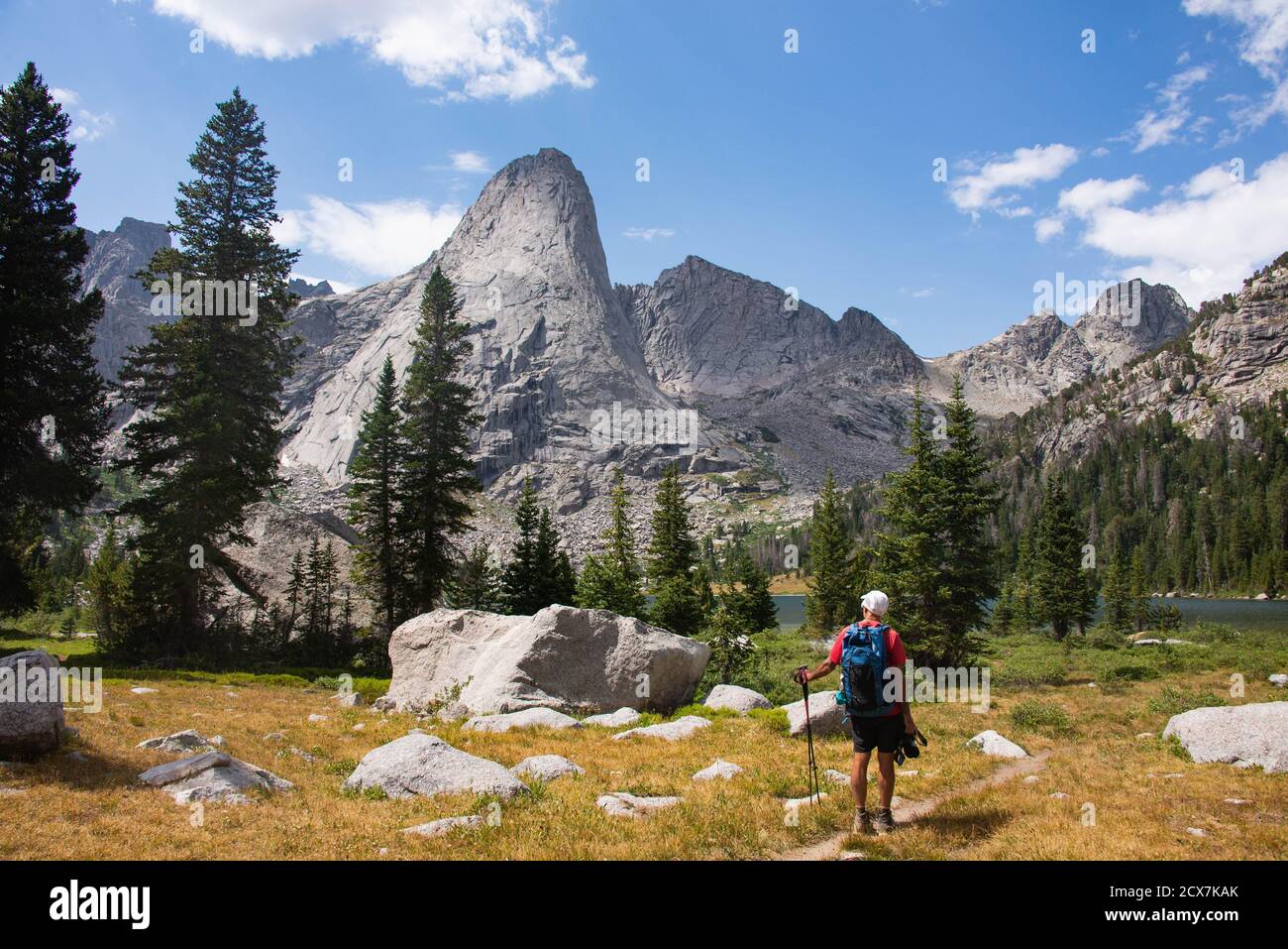 Pingora Peak et le Cirque des Tours, Wind River Range, Wyoming, États-Unis Banque D'Images