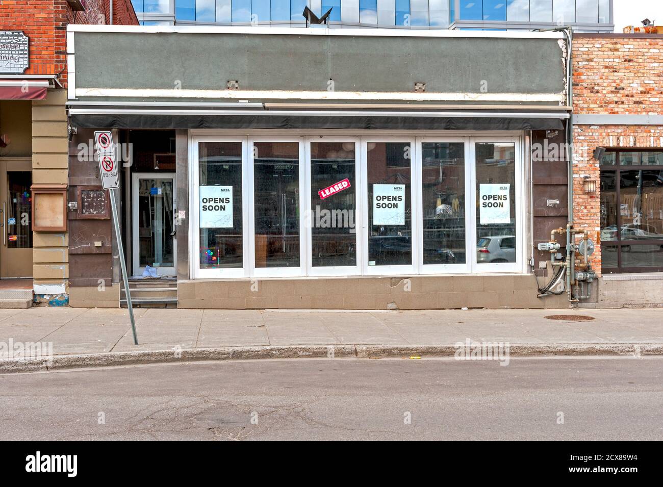 Ouverture prochaine d'une nouvelle boutique. Banque D'Images