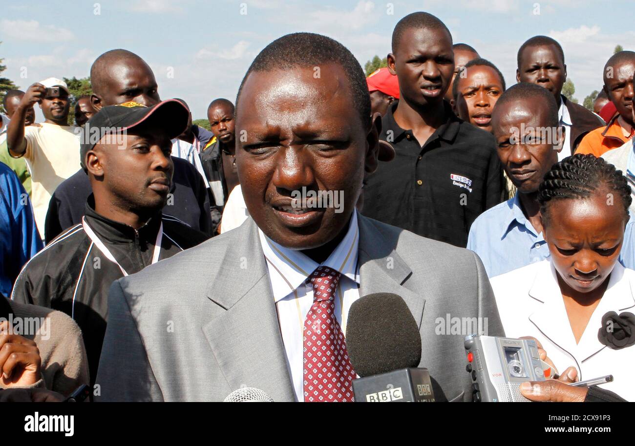 Kenya S Minister For Higher Education William Ruto Addresses The Media Before Casting His Vote At Kosachei Primary School In His Eldoret North Constituency 350 Km West Of Kenya S Capital Nairobi August 4