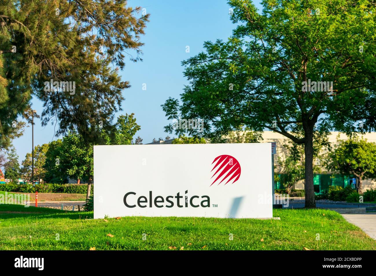 Celestica signe et logo au bureau de la Silicon Valley de la société de services de fabrication d'électronique - Fremont, CA, USA - 2020 Banque D'Images