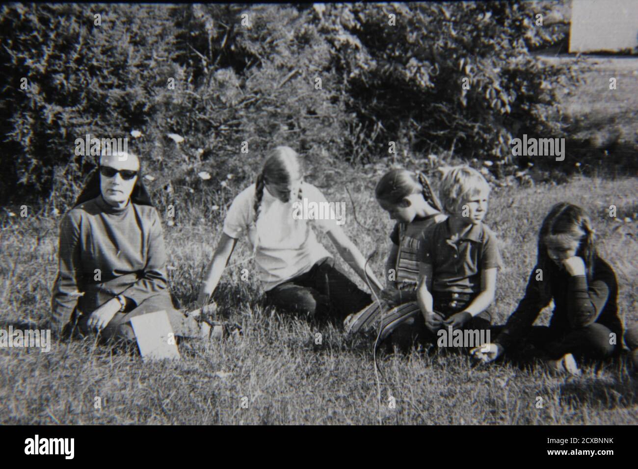 Photo Noir Et Blanc Vintage AFP – Manifestation Religieuse – Années 70