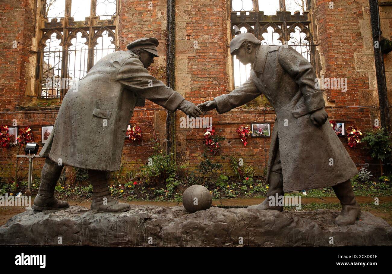 A Resin Sculpture Called All Together Now By Artist Andrew Edward S Is Seen After Being Unveiled In The Remains Of St Luke S Church In Liverpool Northern England December 15 2014 The