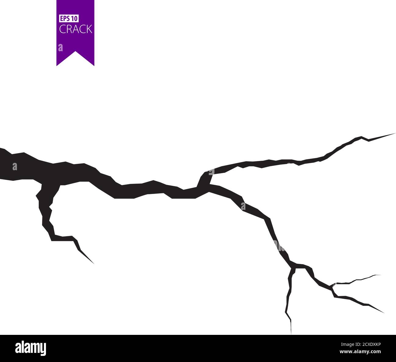 Fissures de masse. Tremblement de terre et fissures de terre, effet de trou, craquelure et texture de mur endommagée. Les illustrations vectorielles peuvent être utilisées pour les sujets tremblement de terre, accident, destruction Illustration de Vecteur