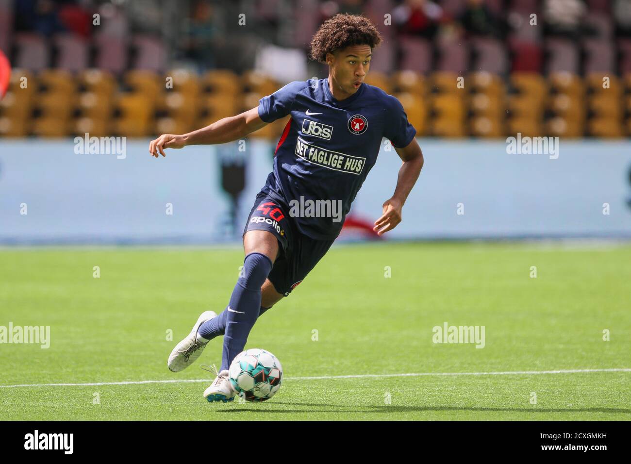 Farum, Danemark. 05e, juillet 2020. Jens-Lys Cajuste (40) du FC Midtjylland vu pendant le match 3F Superliga entre le FC Nordsjaelland et le FC Midtjylland à droite de Dream Park à Farum. (Crédit photo: Gonzales photo - Rune Mathiesen). Banque D'Images