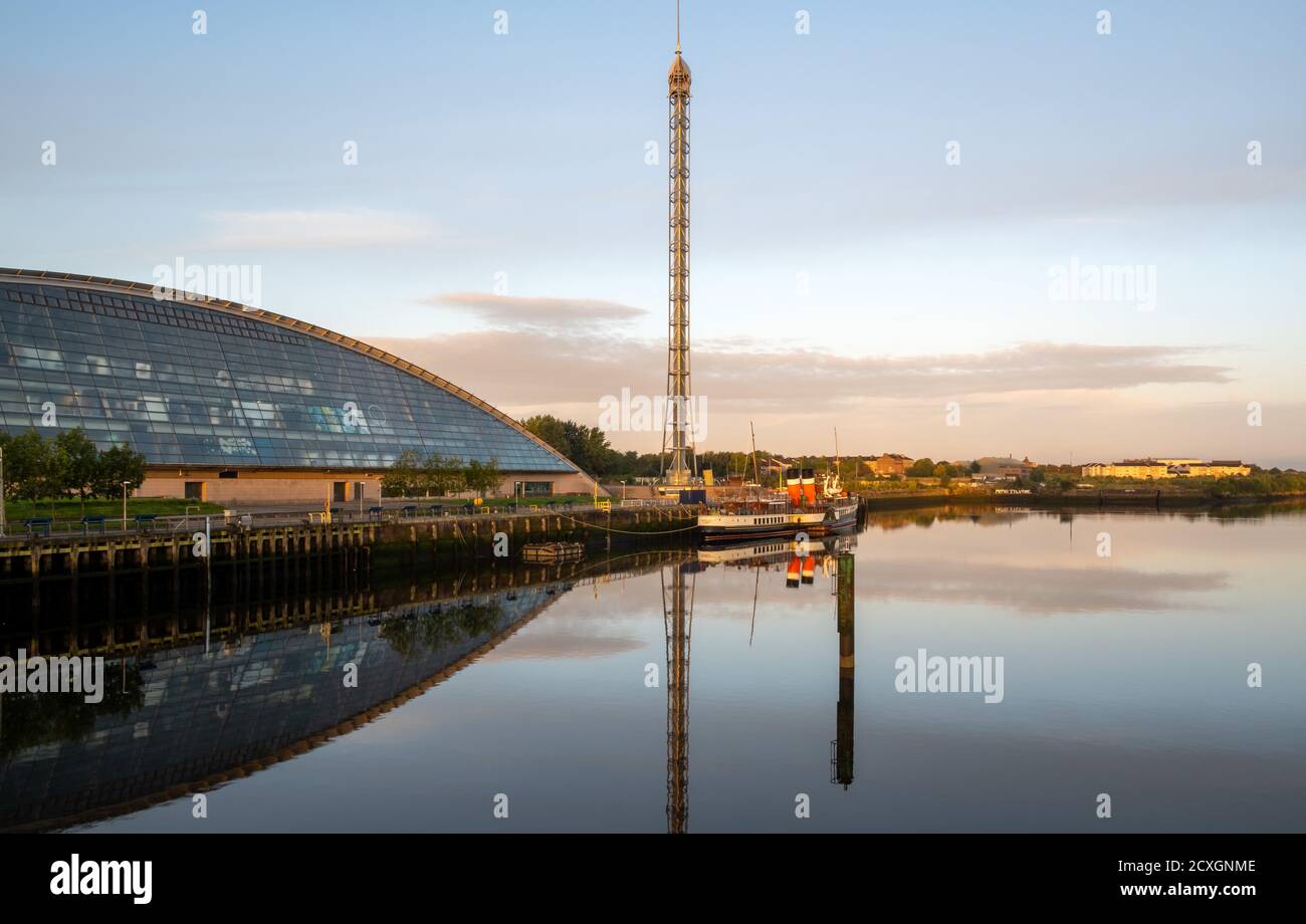 Glasgow Tower & Science Center, ville de Glasgow, Écosse, Royaume-Uni Banque D'Images