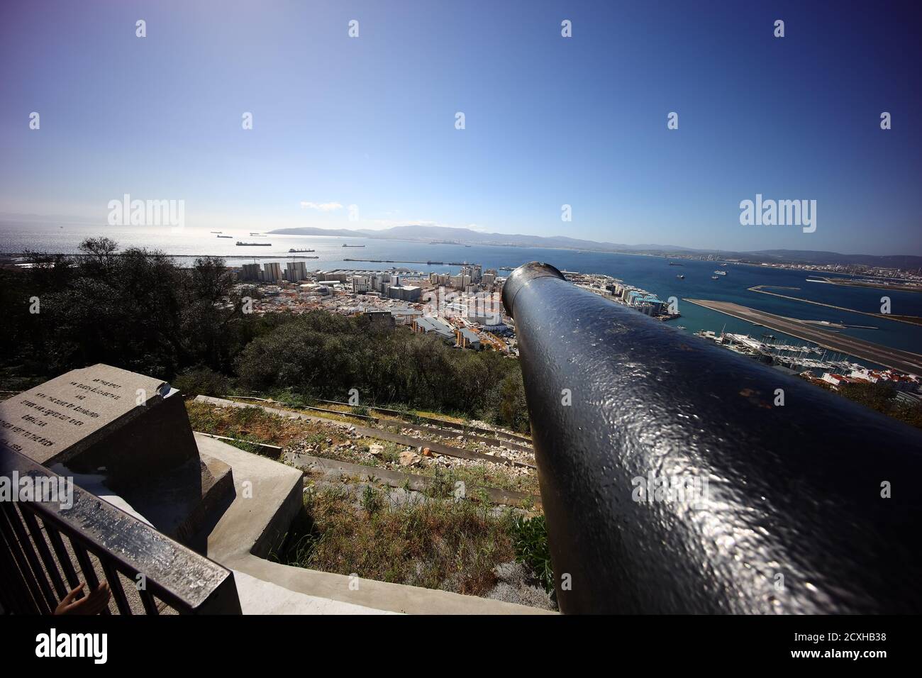 Paysage avec l'océan à Gibraltar Banque D'Images