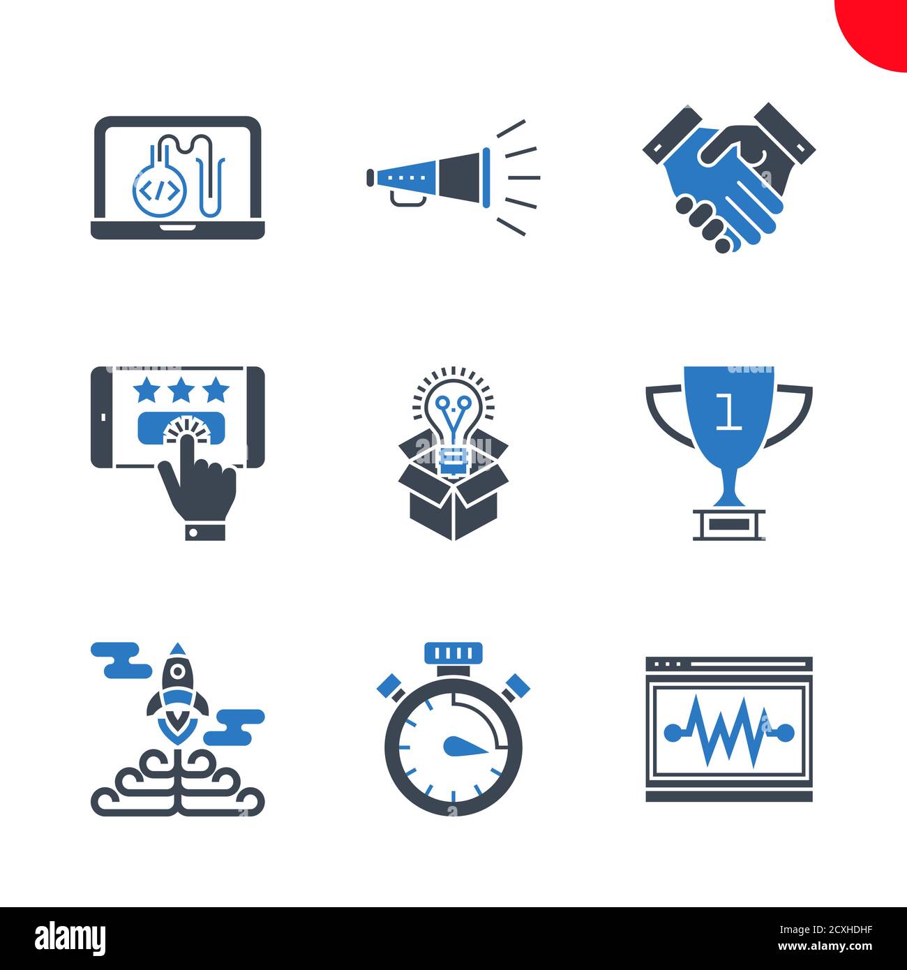 Jeu d'icônes SEO et d'opimisation Web Illustration de Vecteur