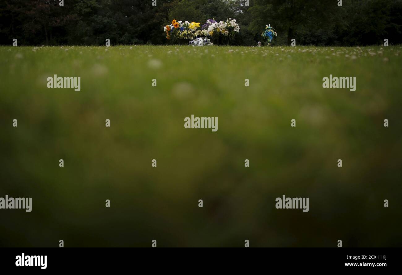 Des Fleurs Marquent La Tombe D Un Nouveau Ne Abandonne Au Cimetiere All Saints A Des Plaines Illinois Etats Unis Le 22 Juin 15 Plus D Un An Apres Qu Un Bebe Garcon Ait Ete Trouve Mort Des Fleurs Marquent La Tombe D Un Nouveau Ne Abandonne Au Cimetiere All Saints A Des Plaines Illinois Etats Unis Le 22 Juin 15 Plus D Un An Apres Qu Un Bebe Garcon Ait Ete Trouve Mort