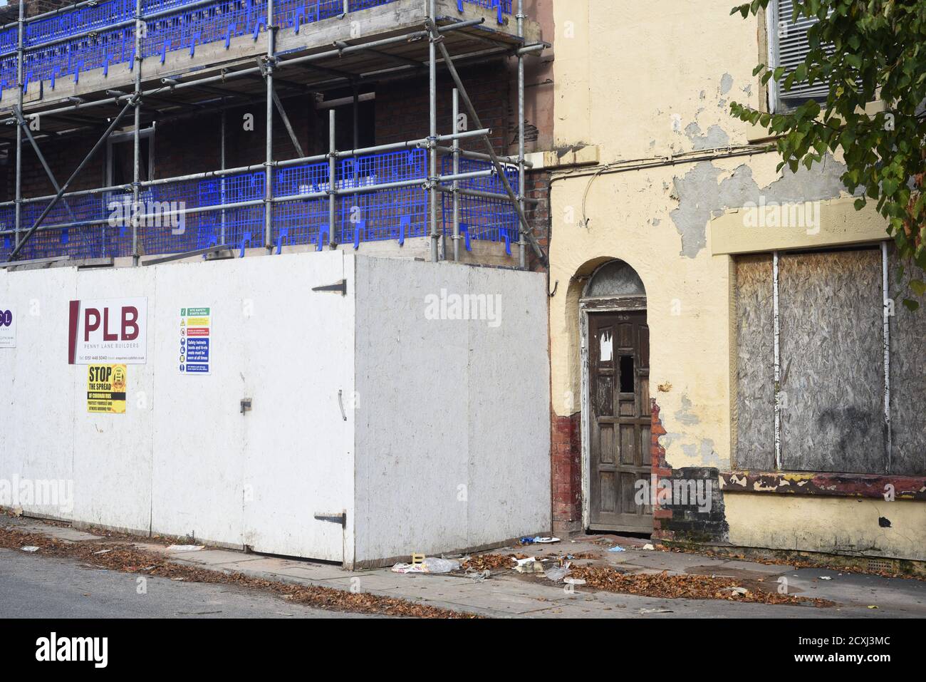Redevelemnt du quartier résidentiel de Welsh Streets, Liverpool septembre 2020. Les rues galloises ont remporté l'accolade résidentielle au RICS Awards Grand Banque D'Images