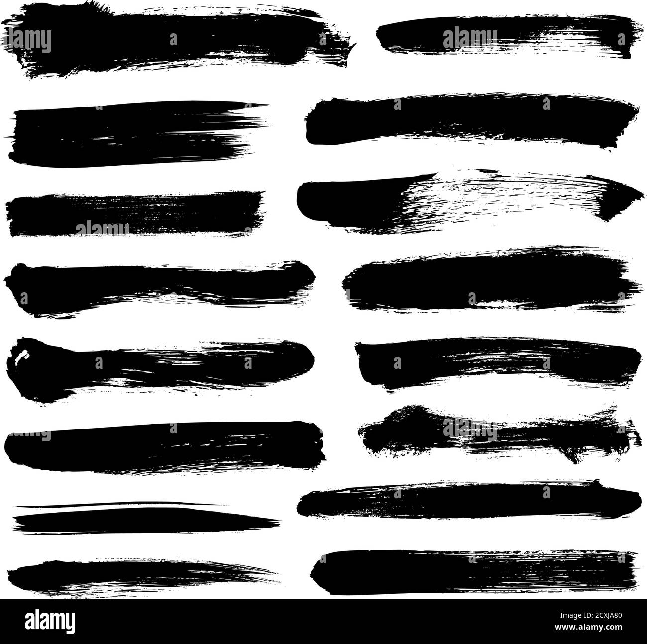 Collection de traits de pinceau vector grungy. Illustration de Vecteur