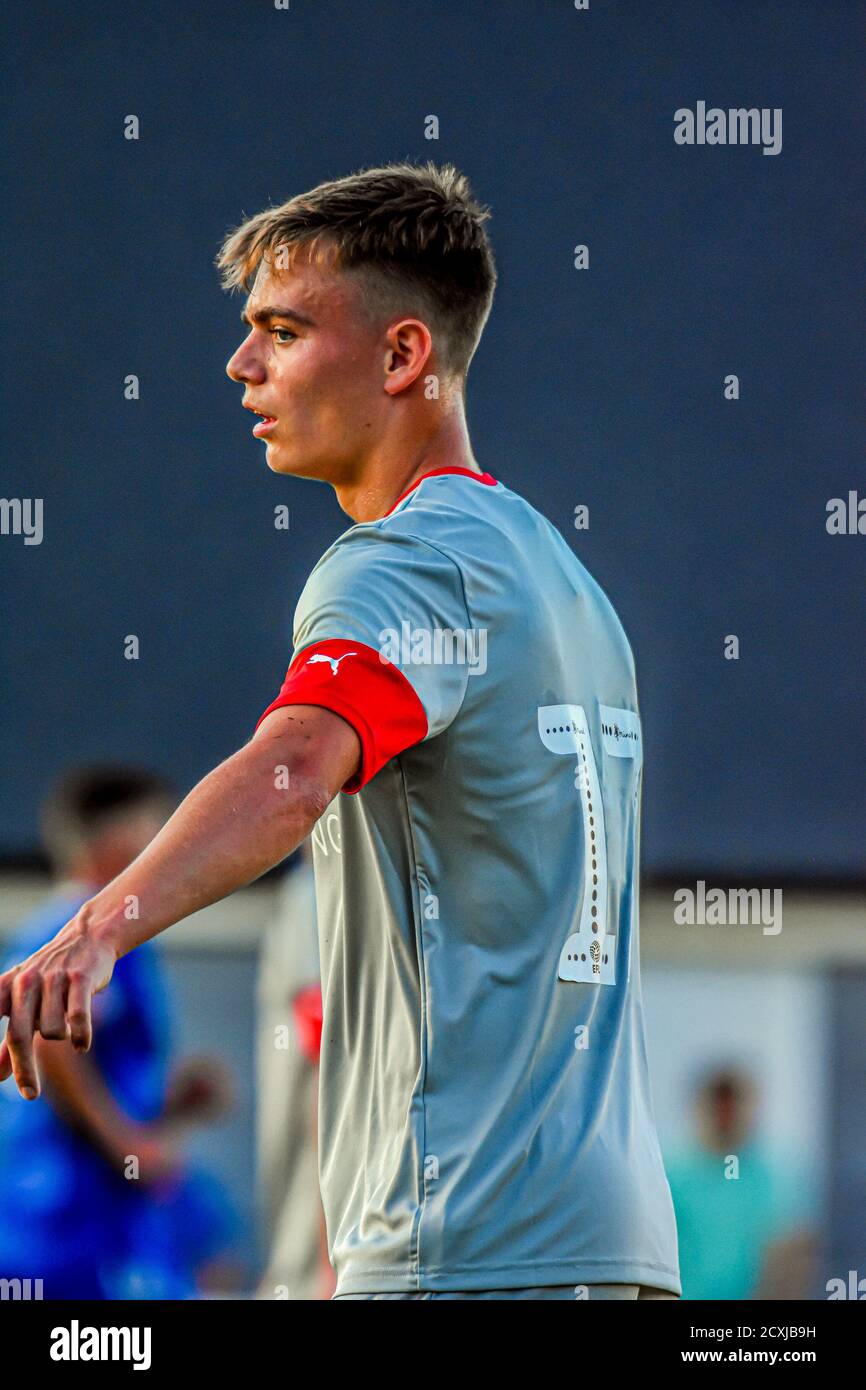 Scott Twine Swindon joueur de football de la ville 6 juillet 2019 Webbswood stade Swindon Supermarine Wiltshire Swindon Banque D'Images