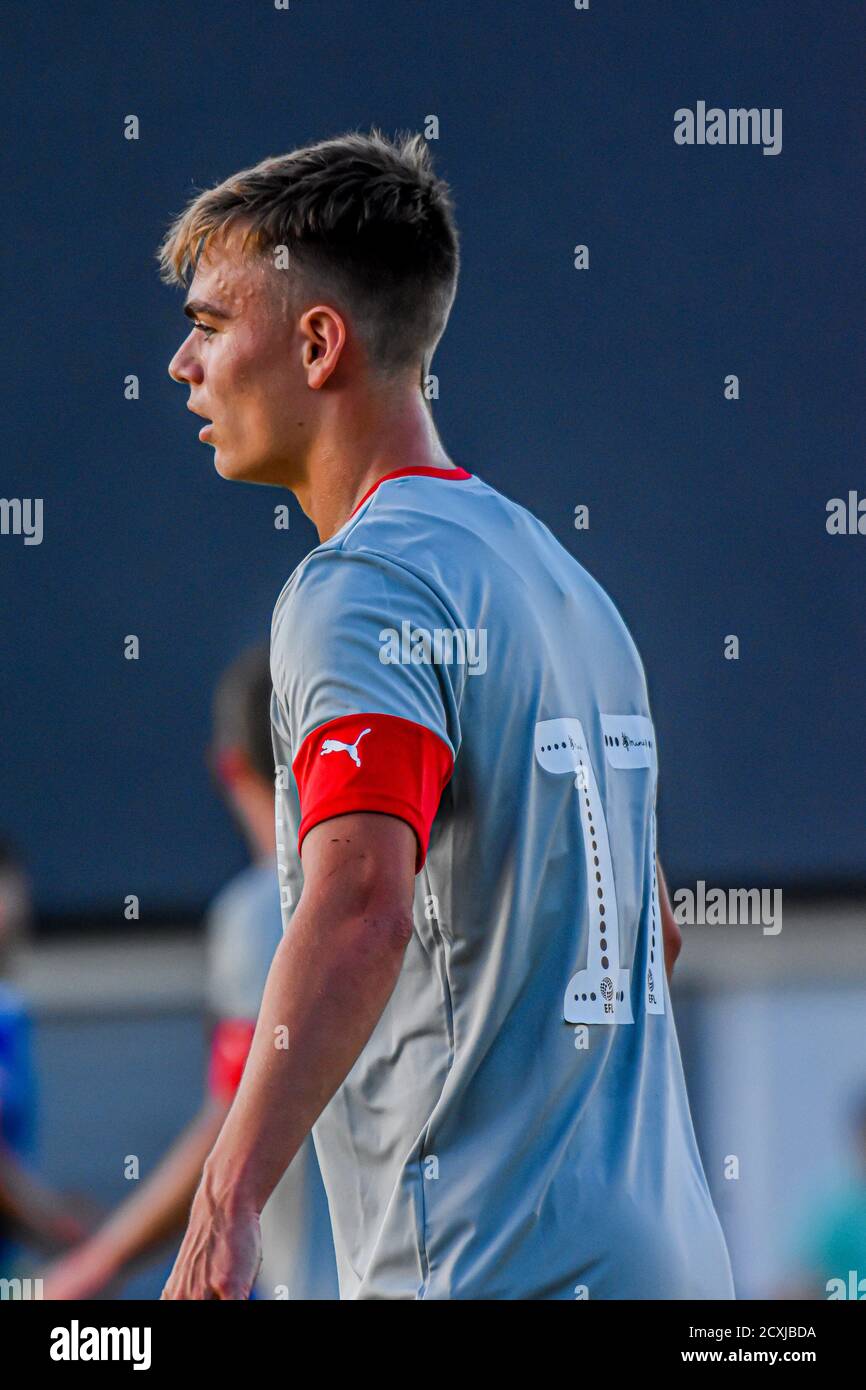 Scott Twine Swindon joueur de football de la ville 6 juillet 2019 Webbswood stade Swindon Supermarine Wiltshire Swindon Banque D'Images