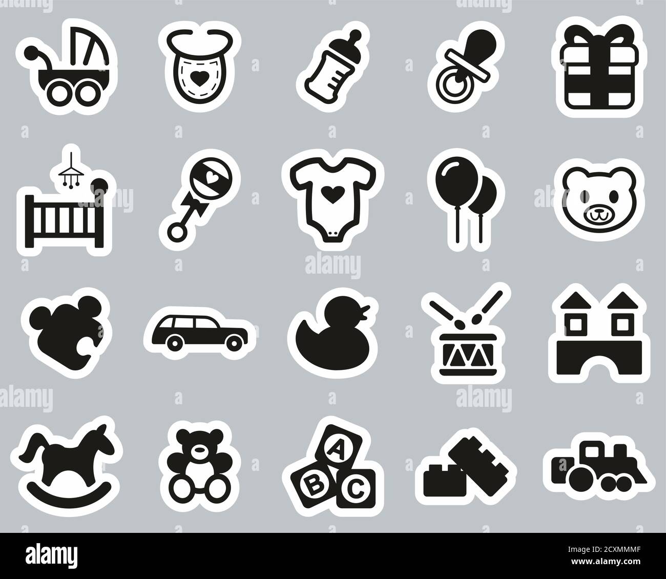Ensemble D Autocollants Noir Et Blanc Icones De Douche Pour Bebes Grand Image Vectorielle Stock Alamy Ensemble D Autocollants Noir Et Blanc Icones De Douche Pour Bebes Grand Image Vectorielle Stock Alamy