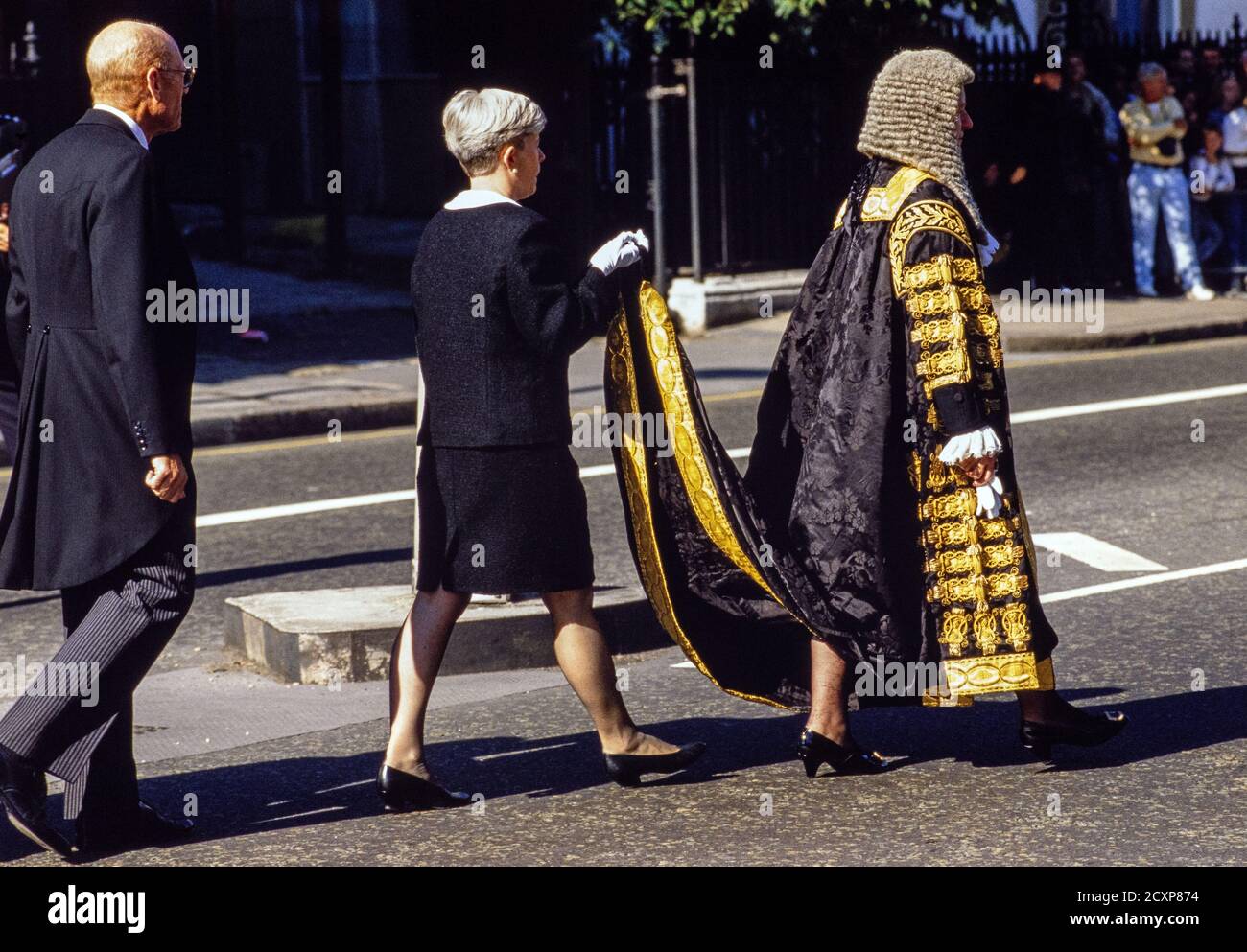 Des membres de la magistrature assistent au service du petit déjeuner du Lord Chancellor à Westminster. 02 octobre 1991. Photo: Neil Turner Banque D'Images