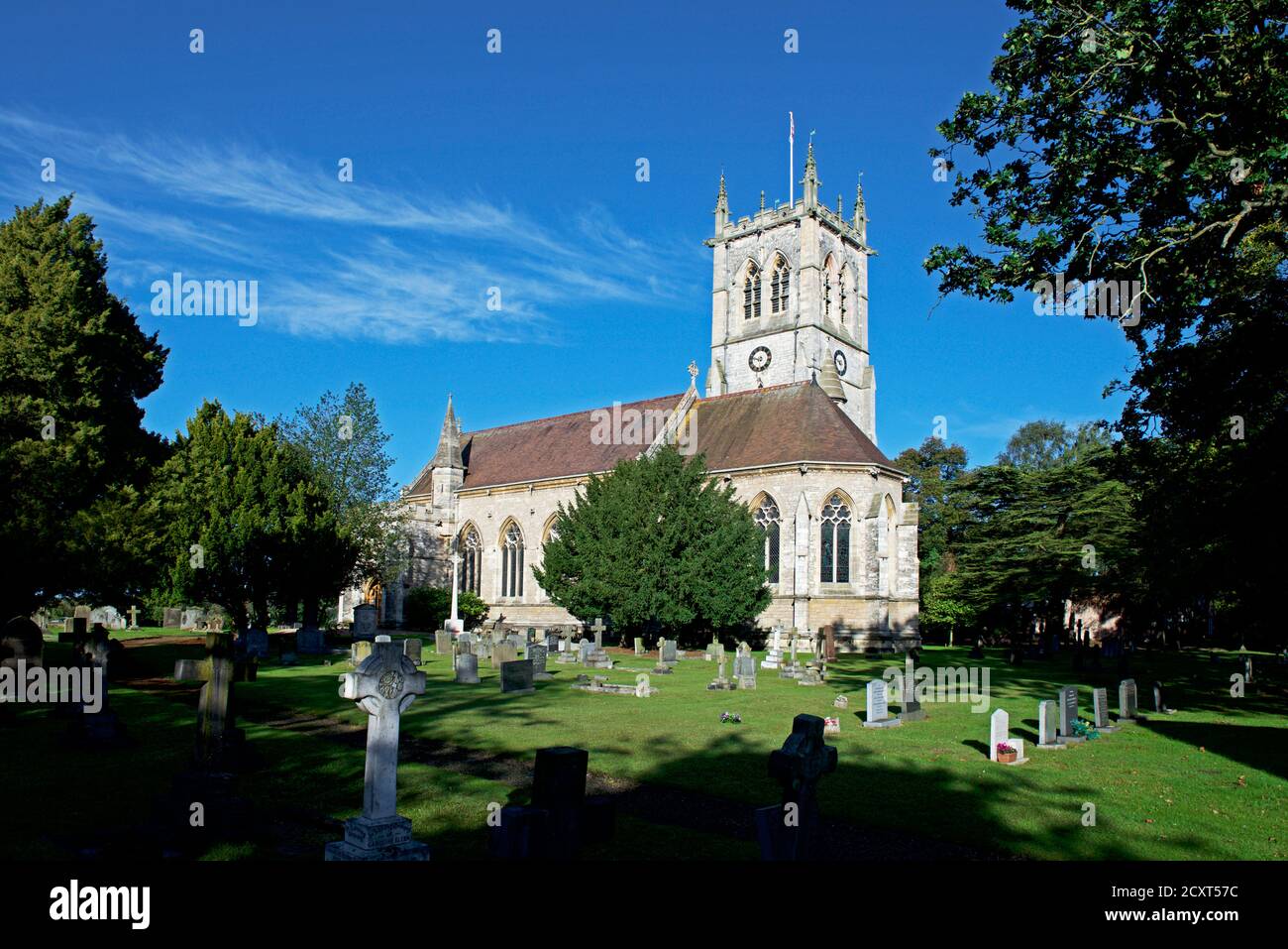 Église Sainte-Hélène dans le village d'Escrick, dans le North Yorkshire, Angleterre Banque D'Images