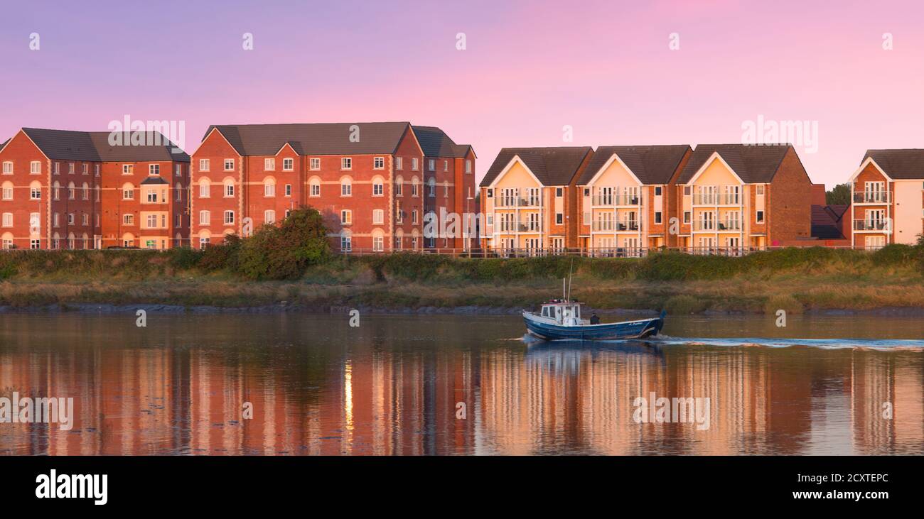 NEWPORT, CASNEWYDD, PAYS DE GALLES DU SUD, CYMRU, PAYS DE GALLES - RIVER USK Banque D'Images