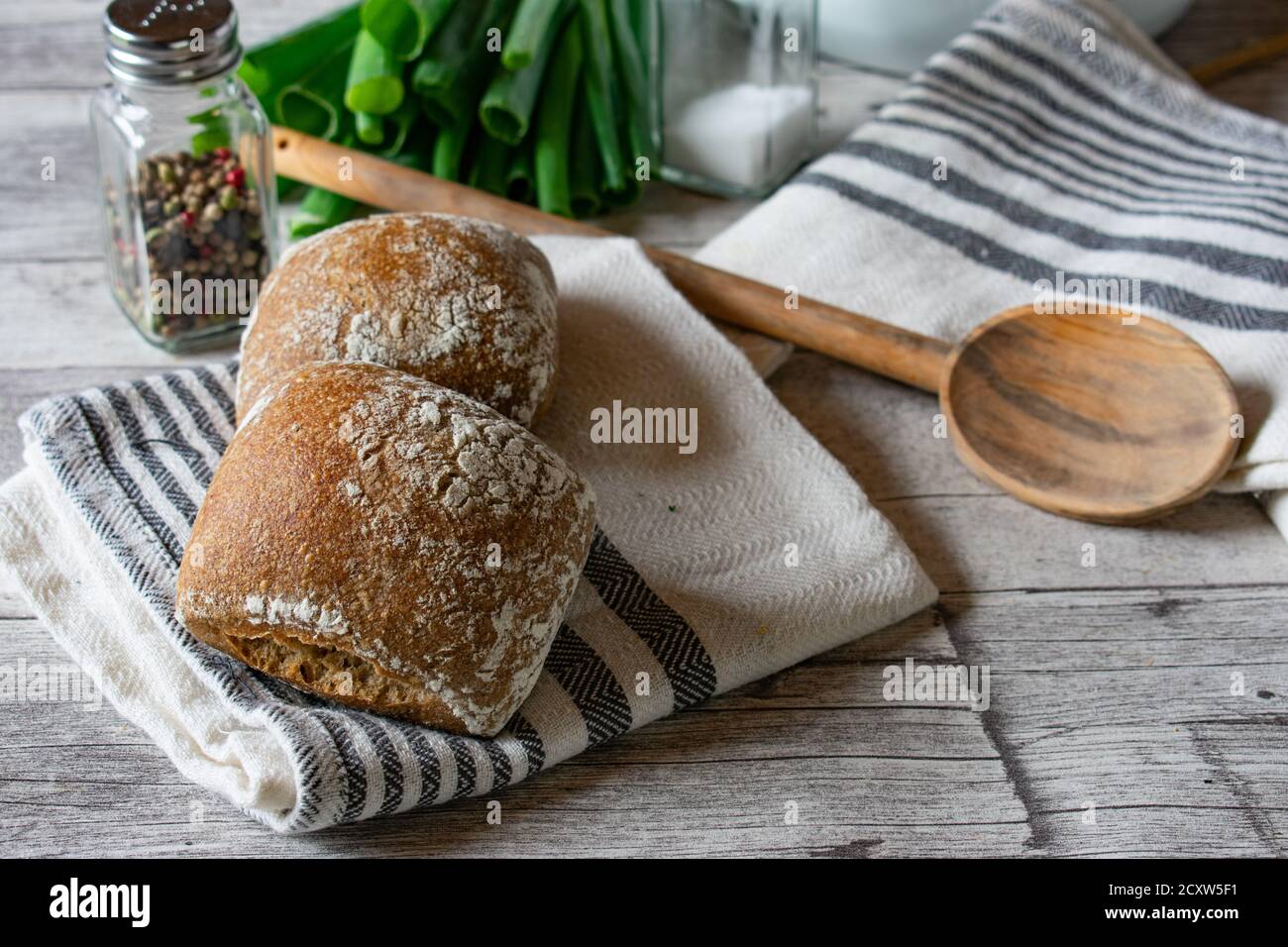 Rye Bun - german Roggenbrötchen Banque D'Images