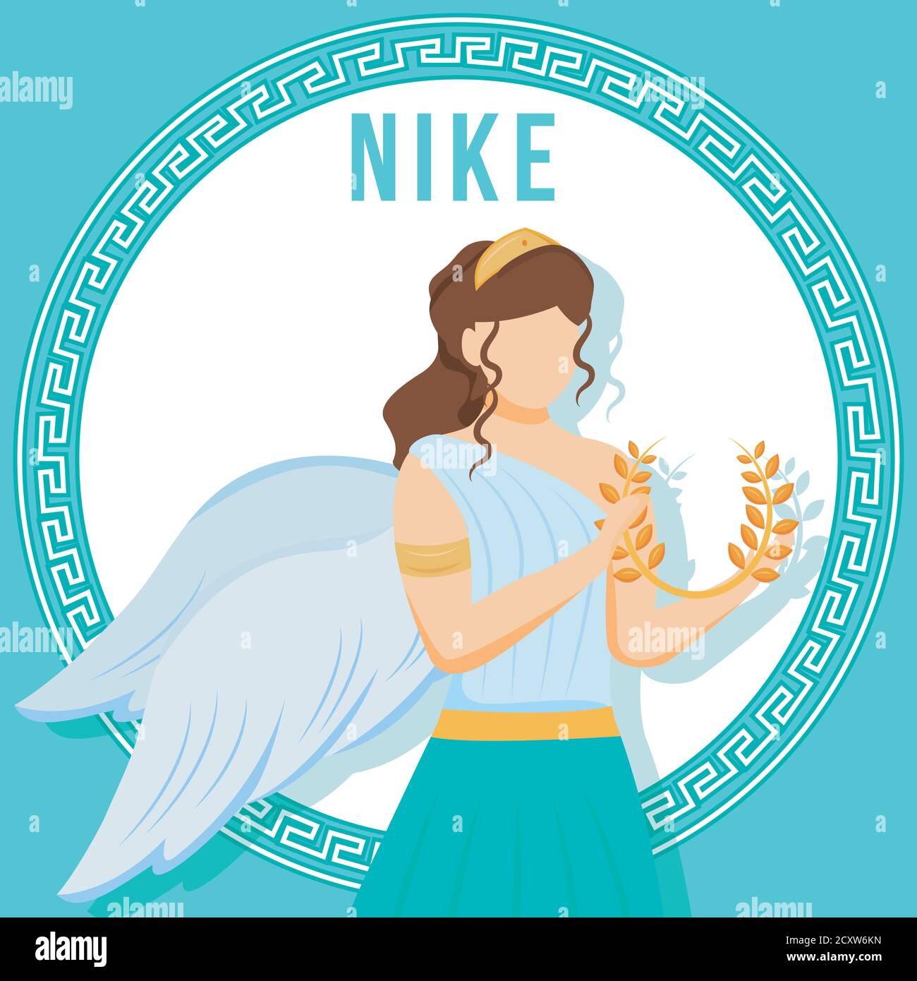 Maquette de post-média social Nike turquoise Illustration de Vecteur