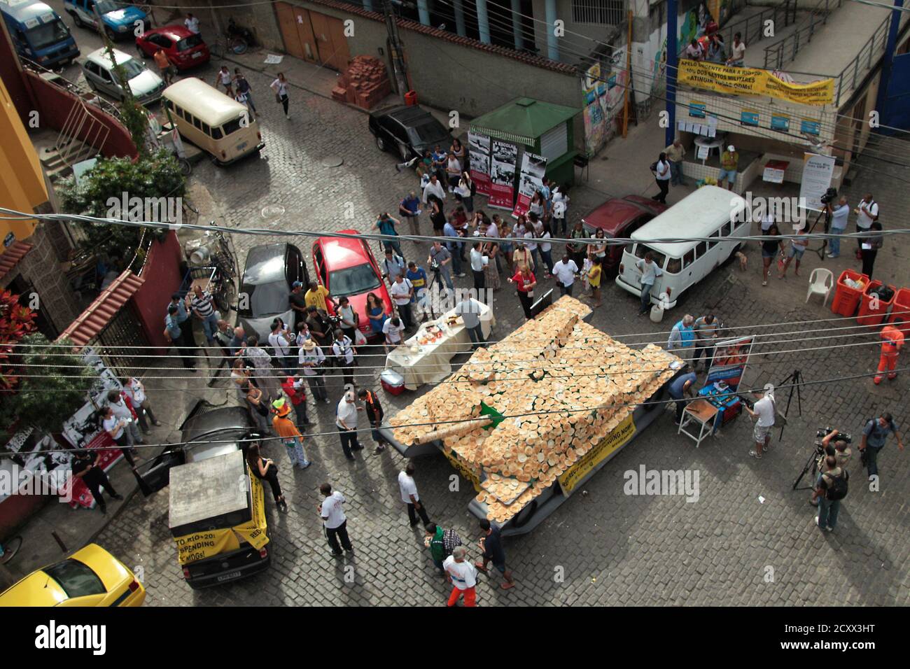 A Life Sized Model Of A Tank Covered With Bread Is Displayed At Morro Santa Marta The First Pacified Favela Ahead Of The Rio Conference In Rio De Janeiro June 19 12 The A Life Sized Model Of A Tank Covered With Bread Is Displayed At Morro Santa Marta The First Pacified Favela Ahead Of The Rio Conference In Rio De Janeiro June 19 12 The