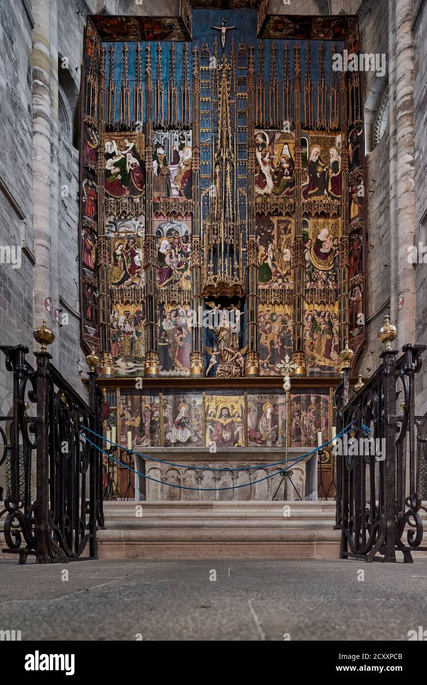 La cathédrale de Santa Maria dans la ville de Tudela. Monument national, Navarre, Espagne, Europe Banque D'Images