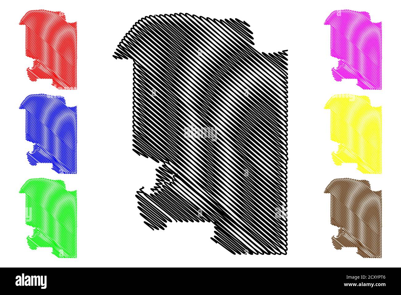 Surrey City (Canada, Colombie-Britannique) carte illustration vectorielle, croquis à tracer carte de la ville de Surrey Illustration de Vecteur