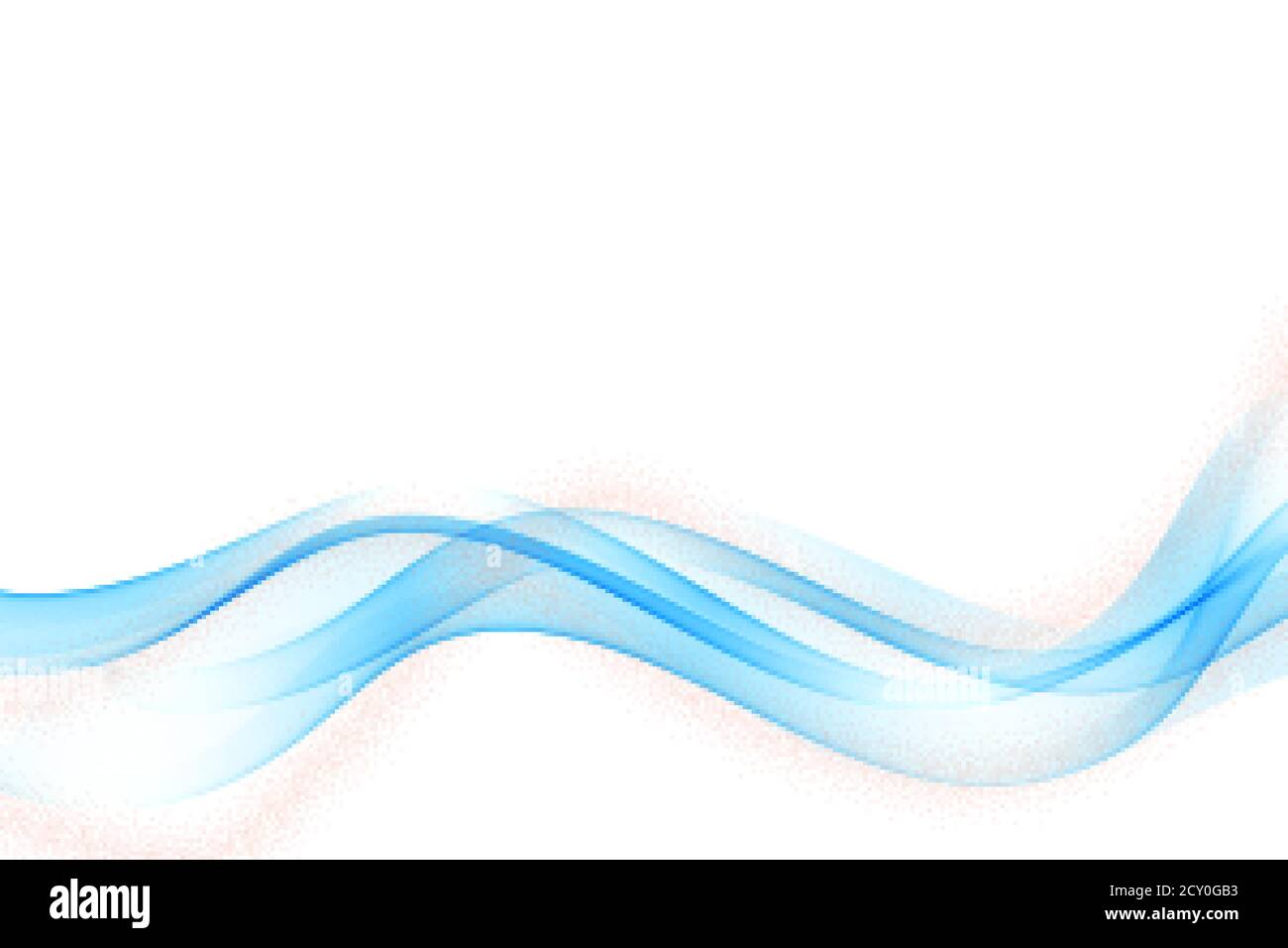 Lignes bleues abstraites sur fond blanc. Line Art. Élément de conception.flux d'onde vectoriel bleu Illustration de Vecteur