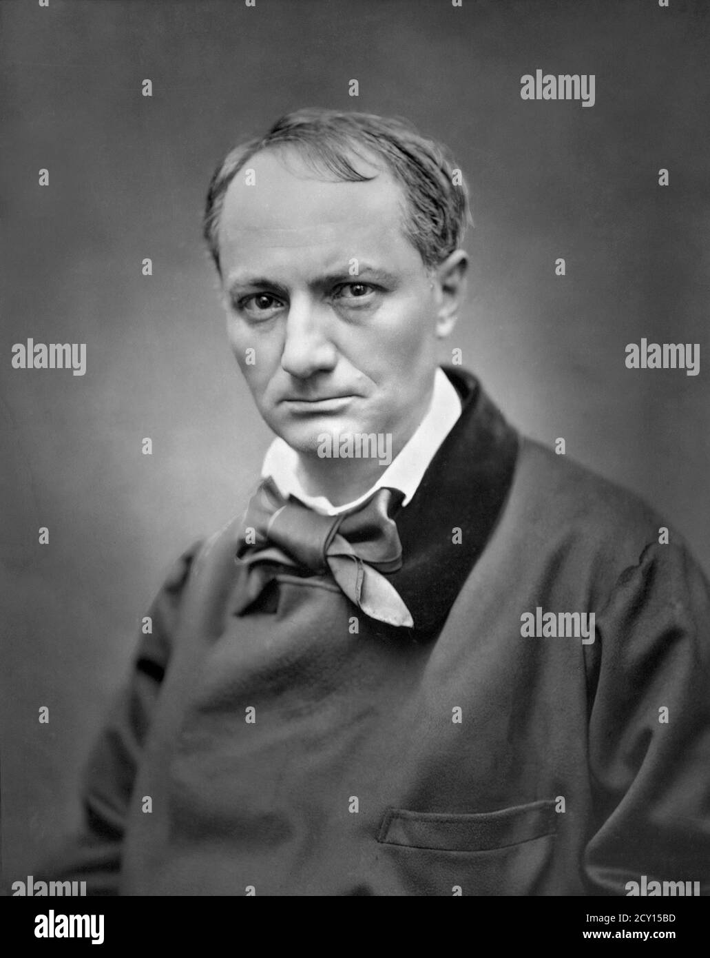 Charles Baudelaire. Portrait du poète français, Charles Pierre Baudelaire (1821-1867) par Étienne Carjat, 1863 Banque D'Images
