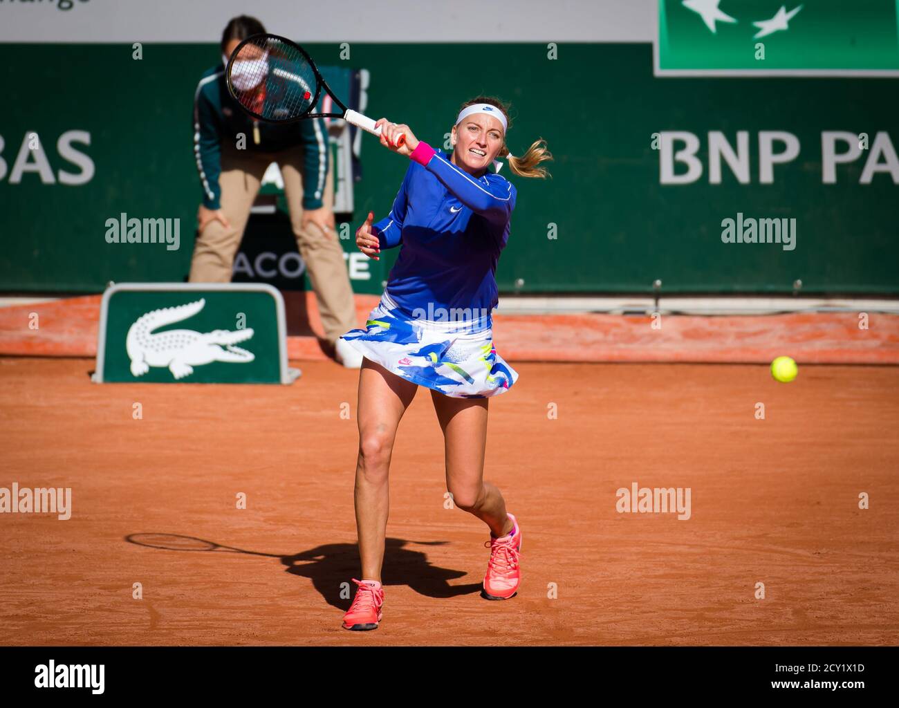 Paris, France. 1er octobre 2020. Petra Kvitova de la République tchèque en action contre Jasmine Paolini d'Italie lors du second tour au Roland Garros 2020, Grand Chelem tennis Tournament, le 1er octobre 2020 au stade Roland Garros à Paris, France - photo Rob Prange / Espagne DPPI / DPPI crédit: LM/DPPI/Rob Prange/Alamy Live News Banque D'Images