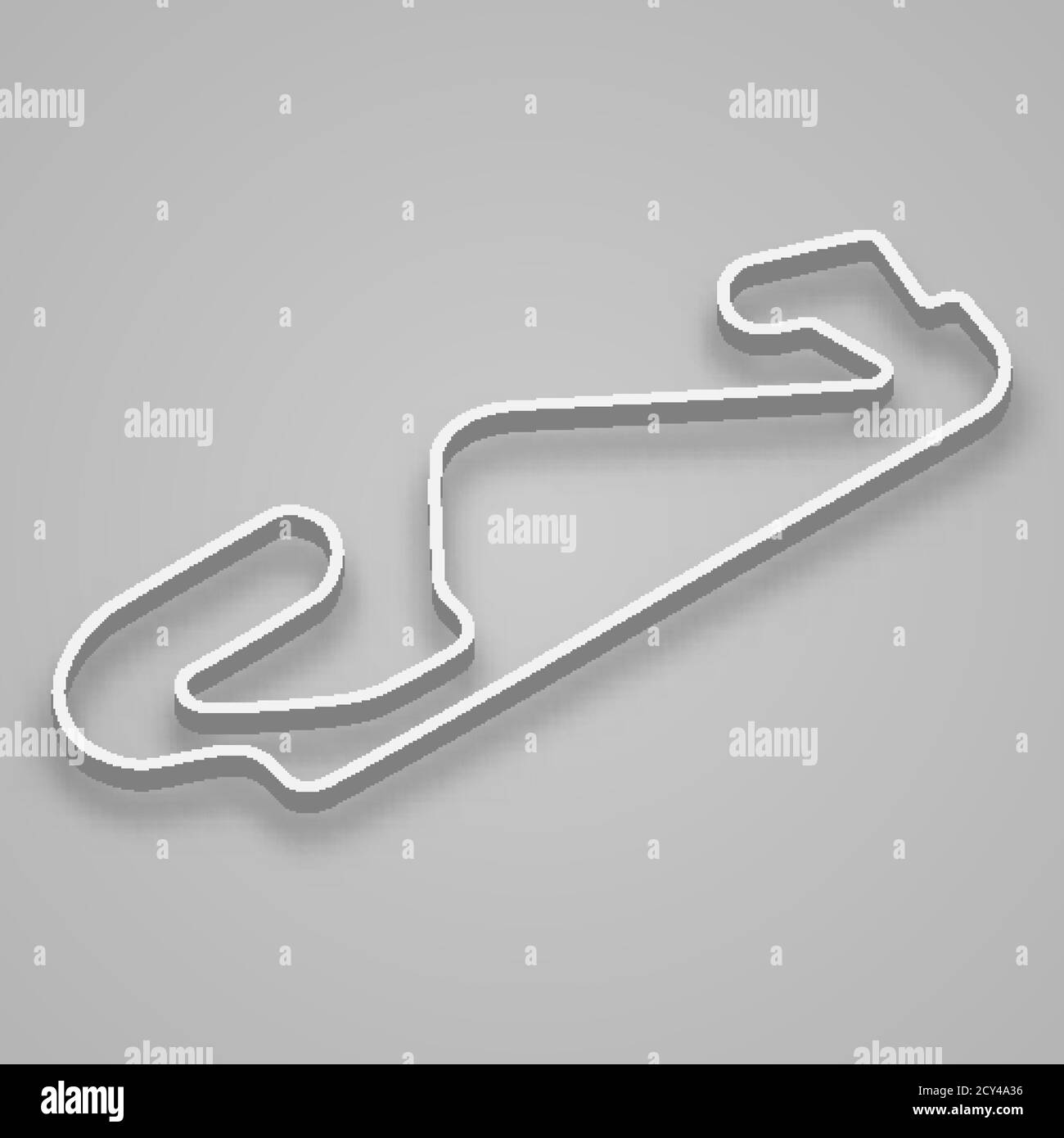 Barcelone - circuit de Catalunya pour les sports motorisés et les autoports. Circuit du Grand prix d'Espagne. Illustration de Vecteur