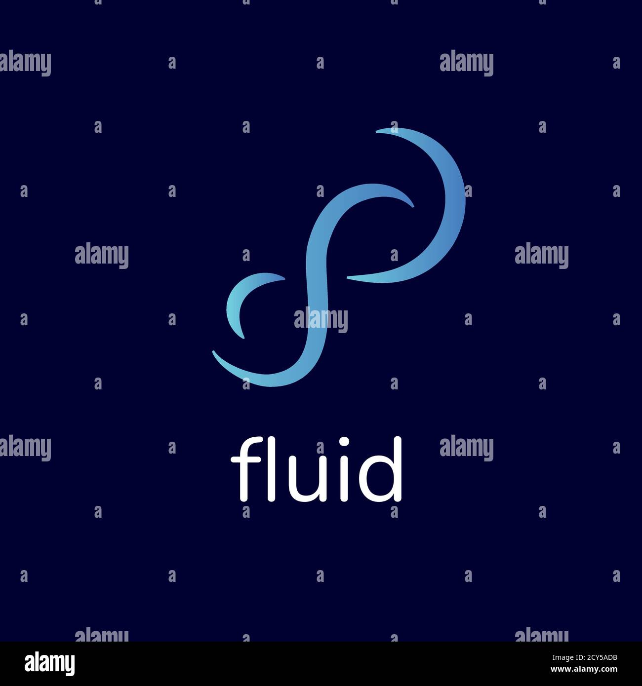 Logo Fluid Vector. Icône fluide. Vecteur Illustration de Vecteur
